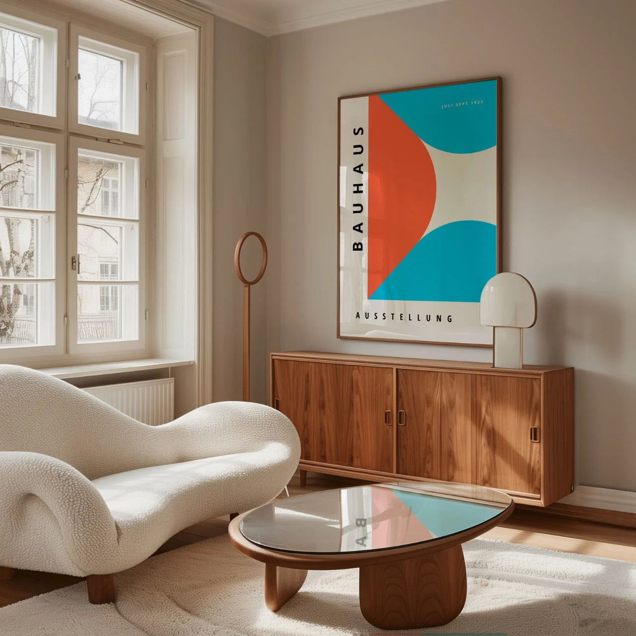 Bauhaus Azul Rojo Póster