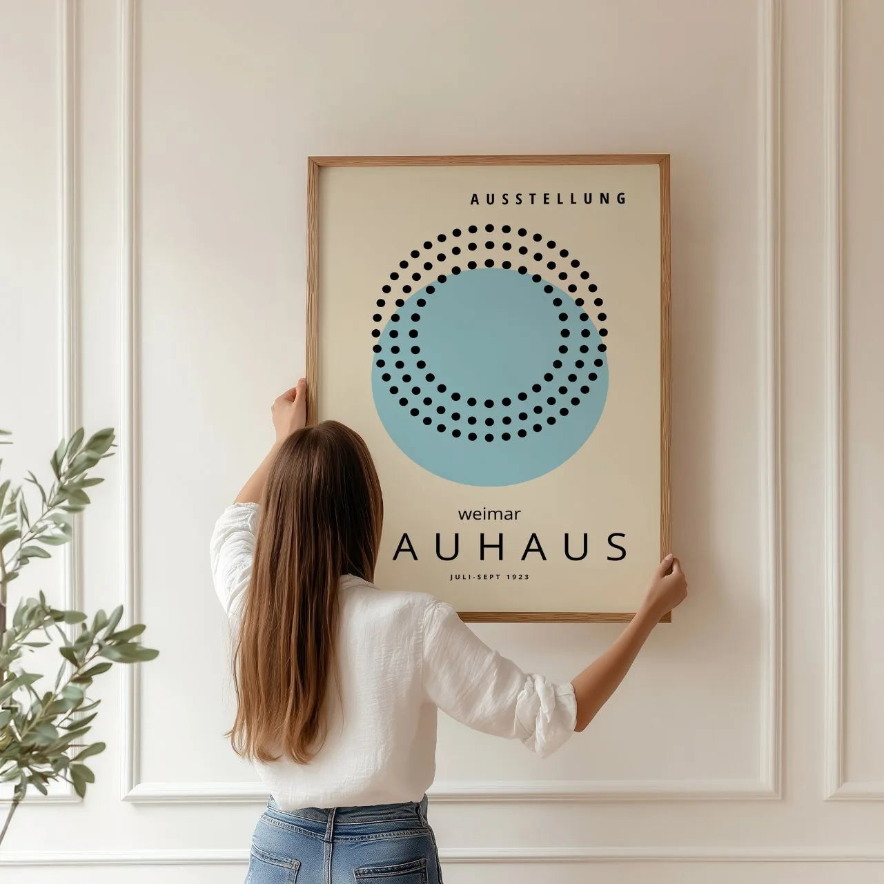 Bauhaus Azul Sereno Póster