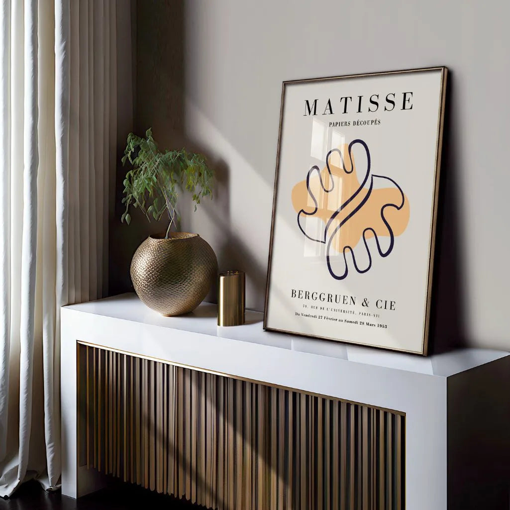 Póster Matisse Forma Abstracta Naranja