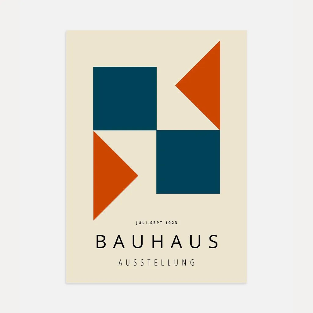 Bauhaus Contraste Azul Póster