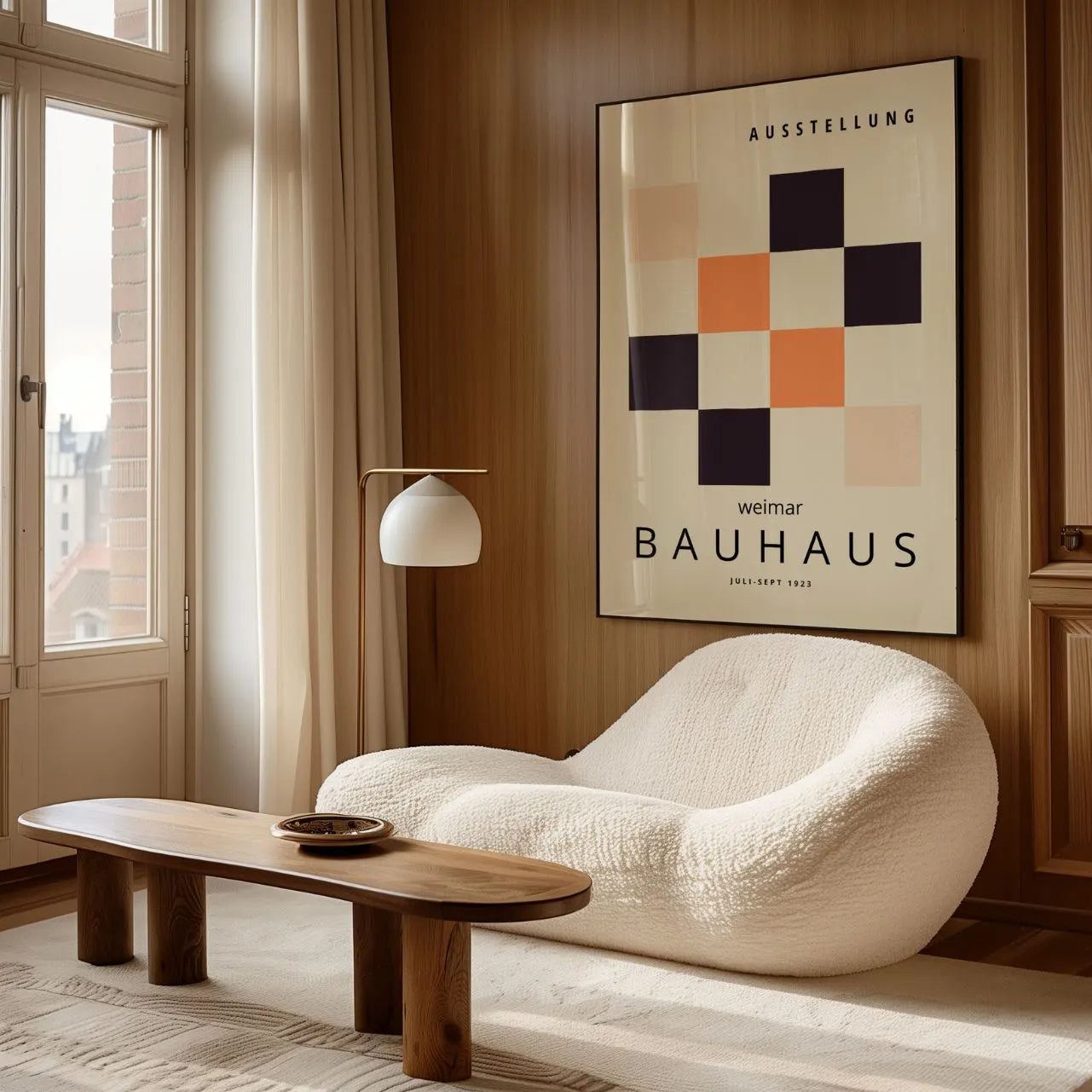 Bauhaus Cuadrados Trama Póster