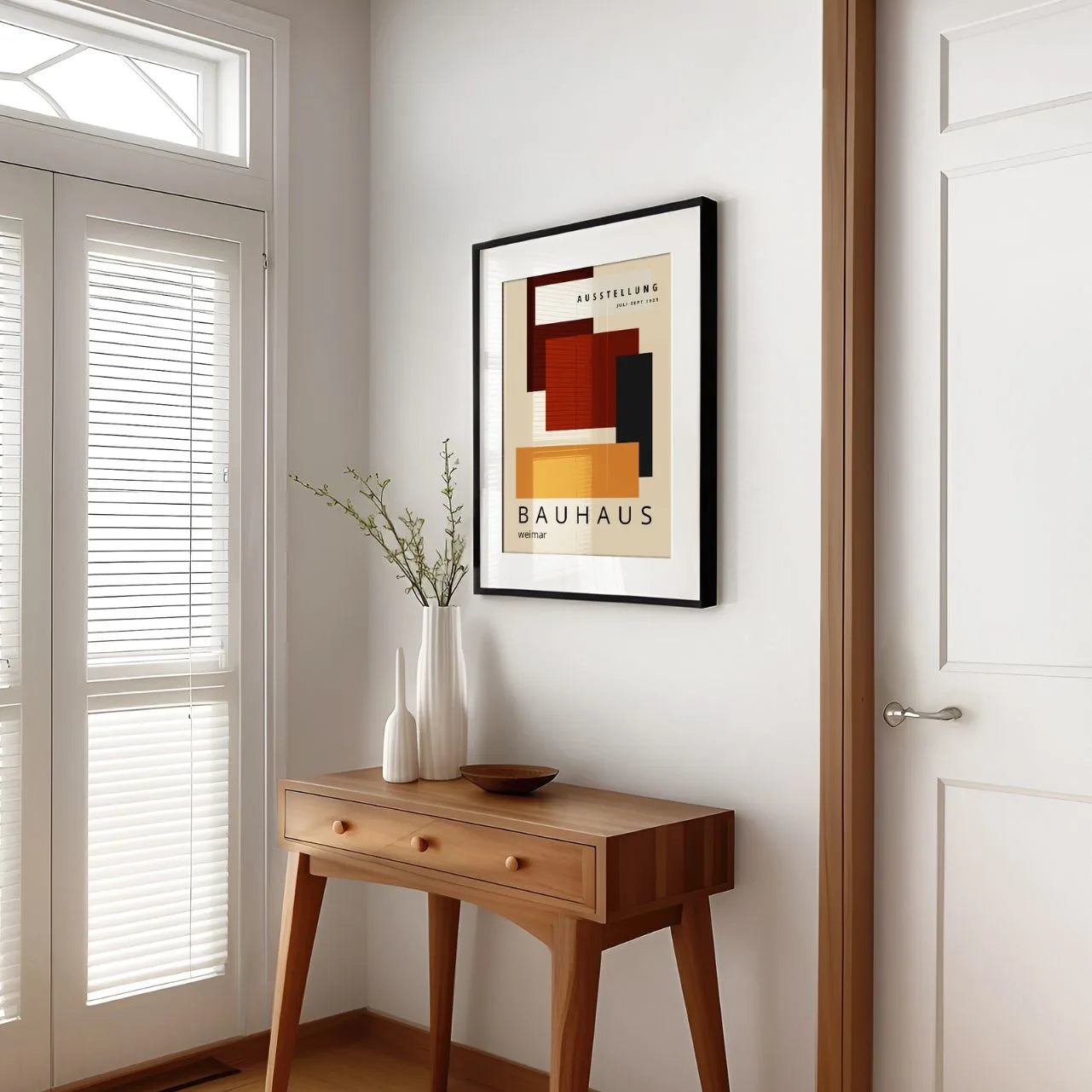 Bauhaus Naranja Profundidad Póster