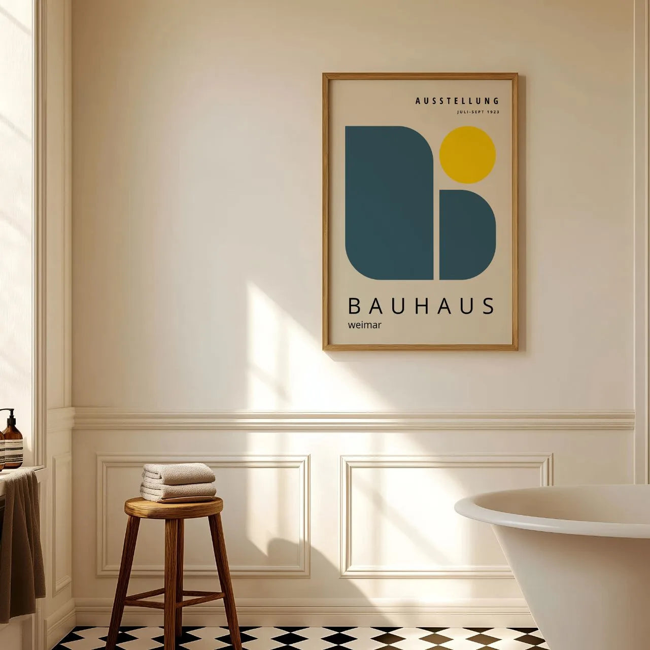 Bauhaus Azul Equilibrio Póster