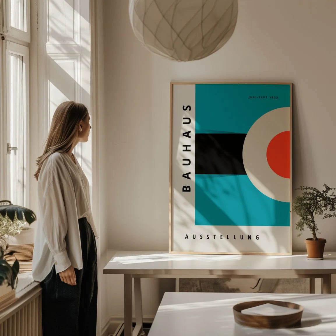 Póster Bauhaus Azul Cielo