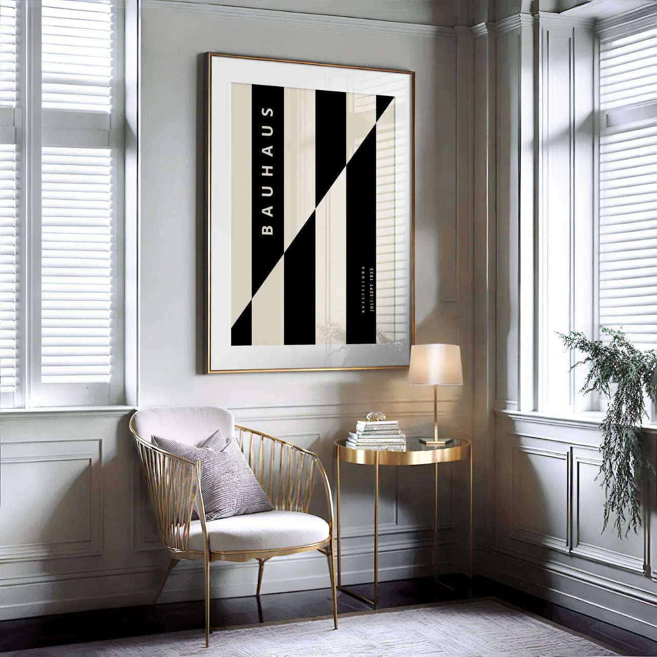 Bauhaus Negro Beige Póster