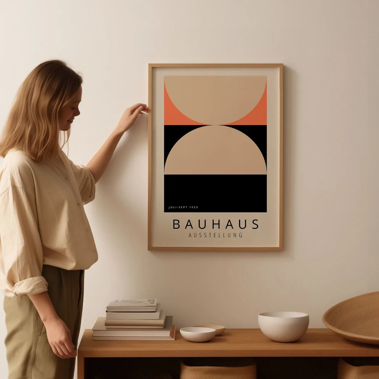 Bauhaus Beige Acento Póster