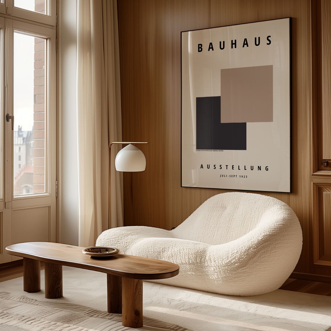 Póster Bauhaus Cuadrado Geométrico