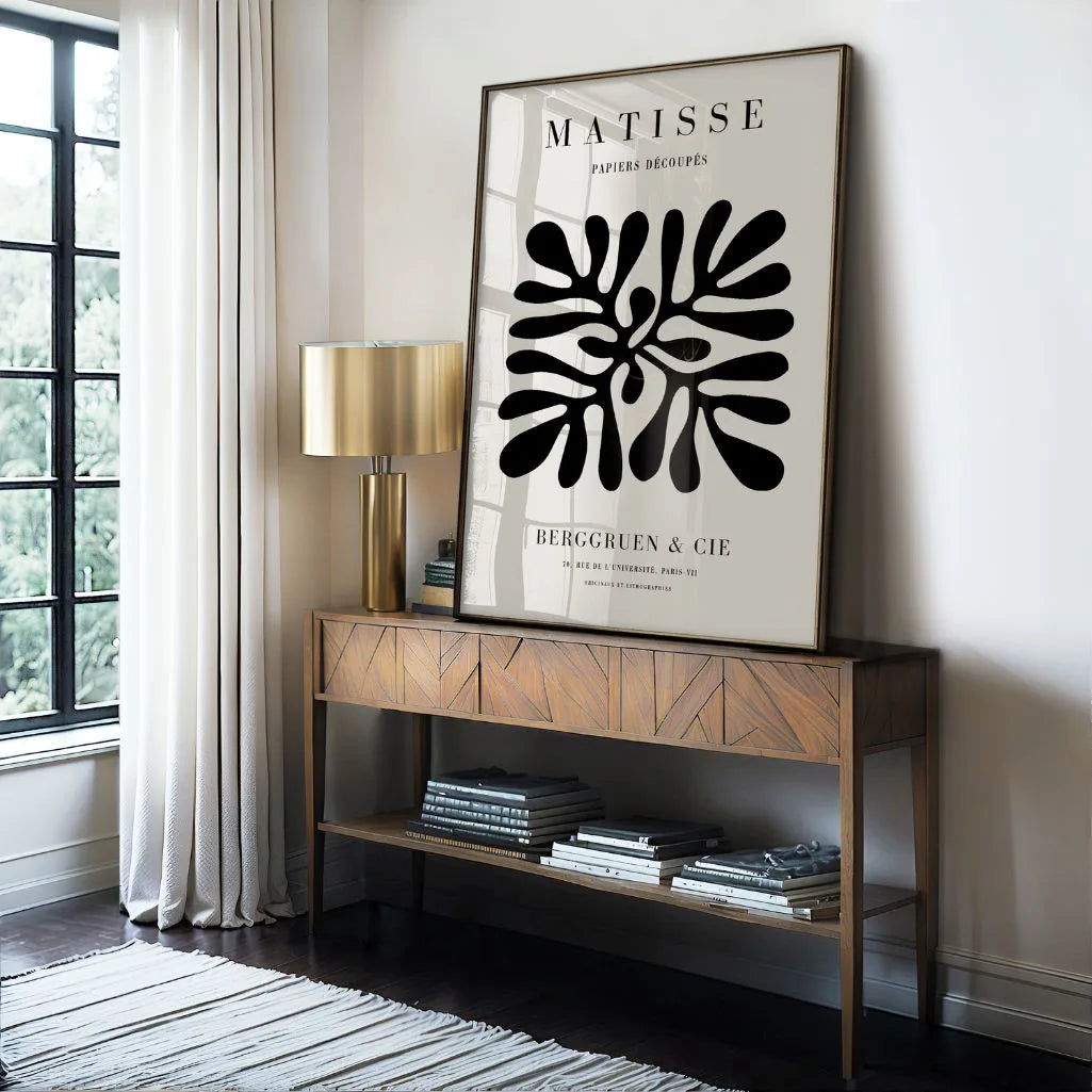 Henri Matisse – Póster Minimalista Beige y Negro