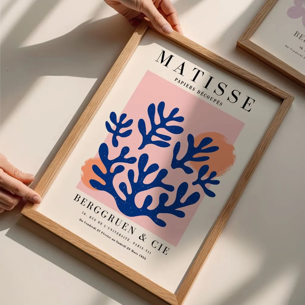 Matisse Coral Azul Póster