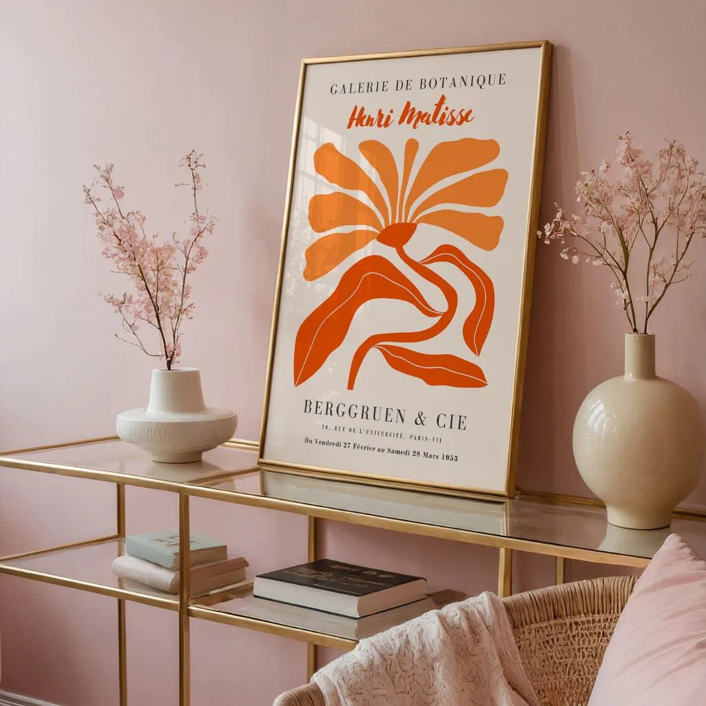 Matisse Naranja Flor Póster