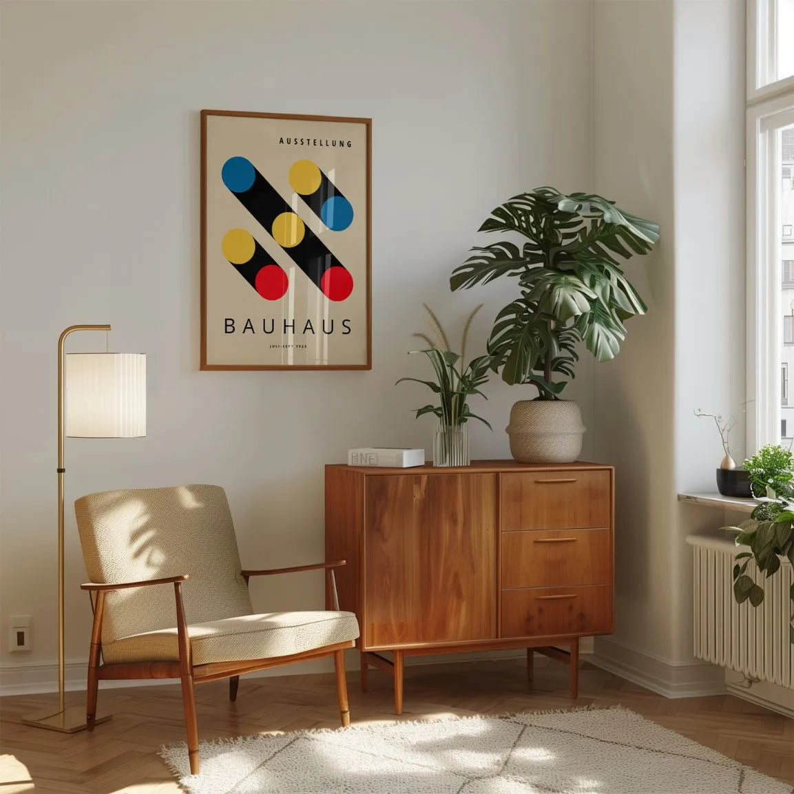 Bauhaus Sombras Círculos Póster