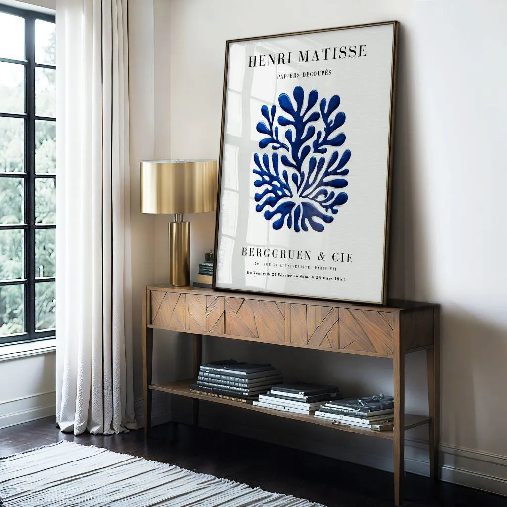 Matisse Azul Forma Póster