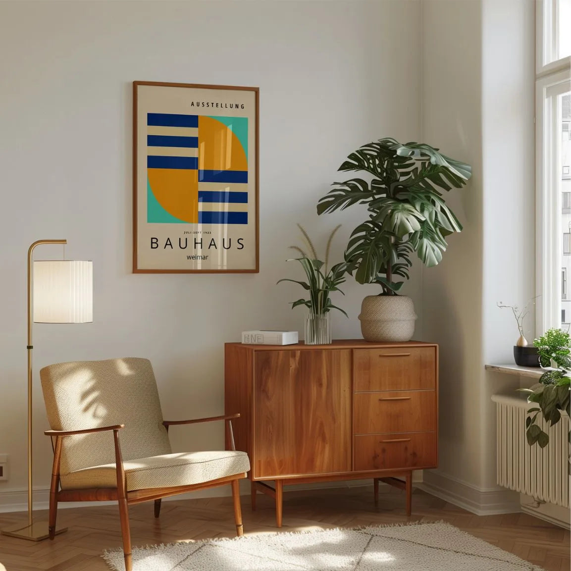 Póster Bauhaus Turbina Geométrica