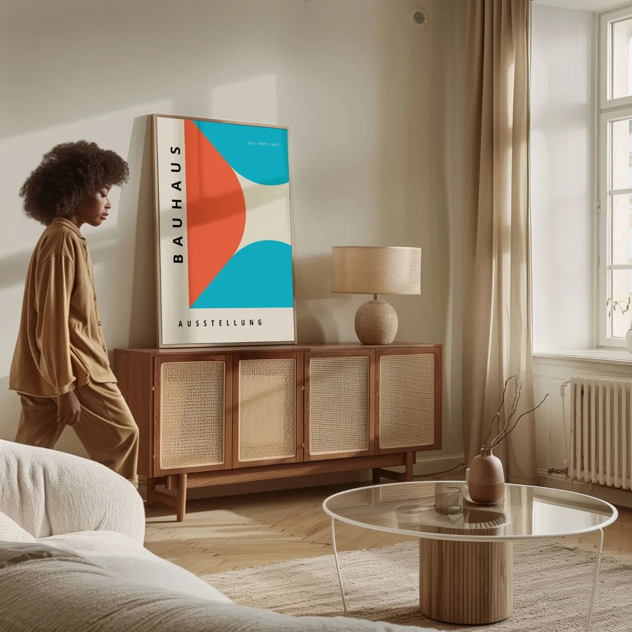 Bauhaus Azul Rojo Póster