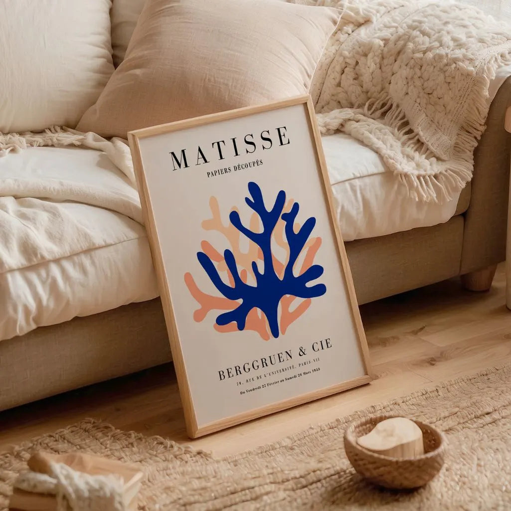 Matisse Azul Naranja Póster