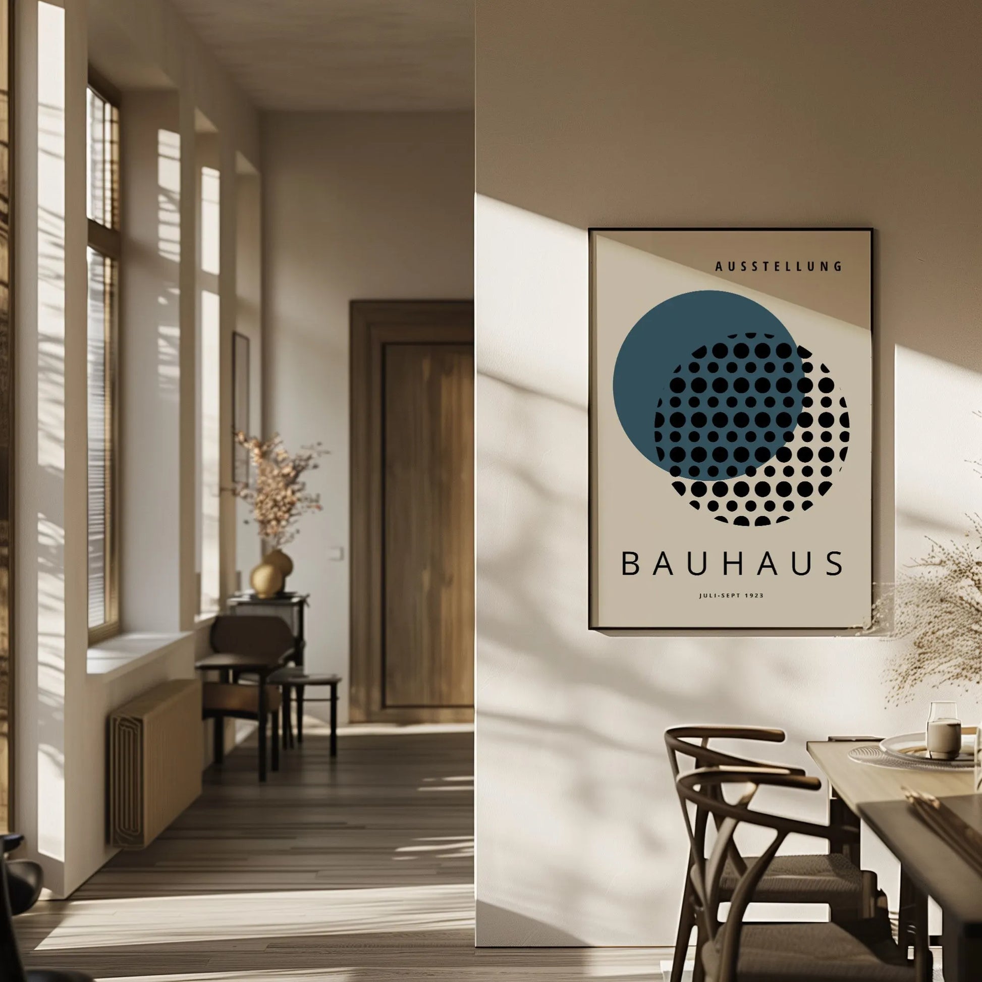 Bauhaus Azul Marino Póster