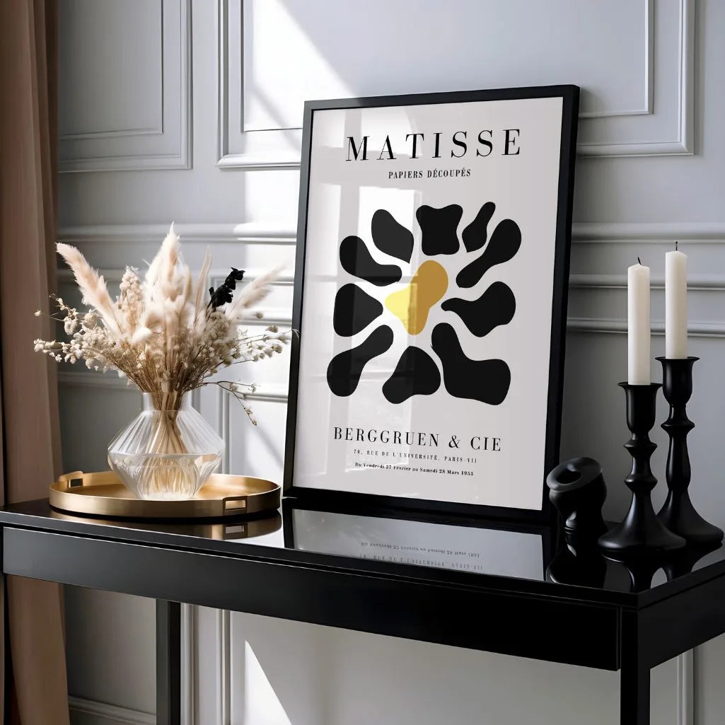 Póster Matisse Negro Mostaza Formas