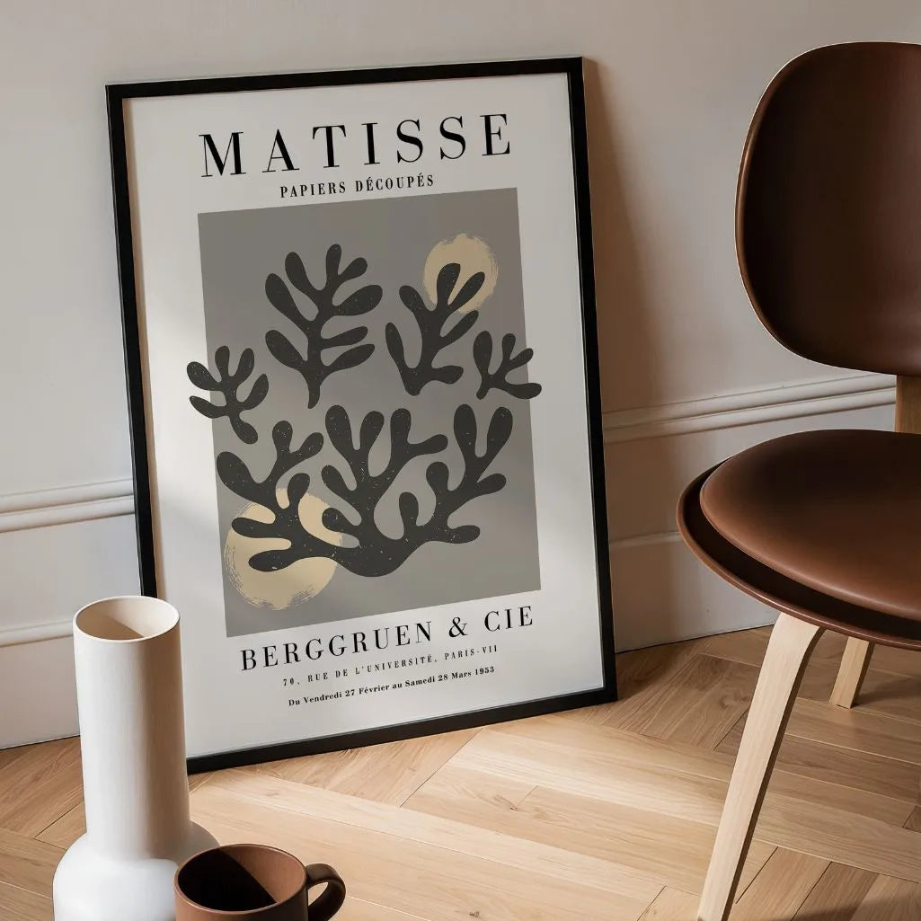 Póster Matisse Corales Grises