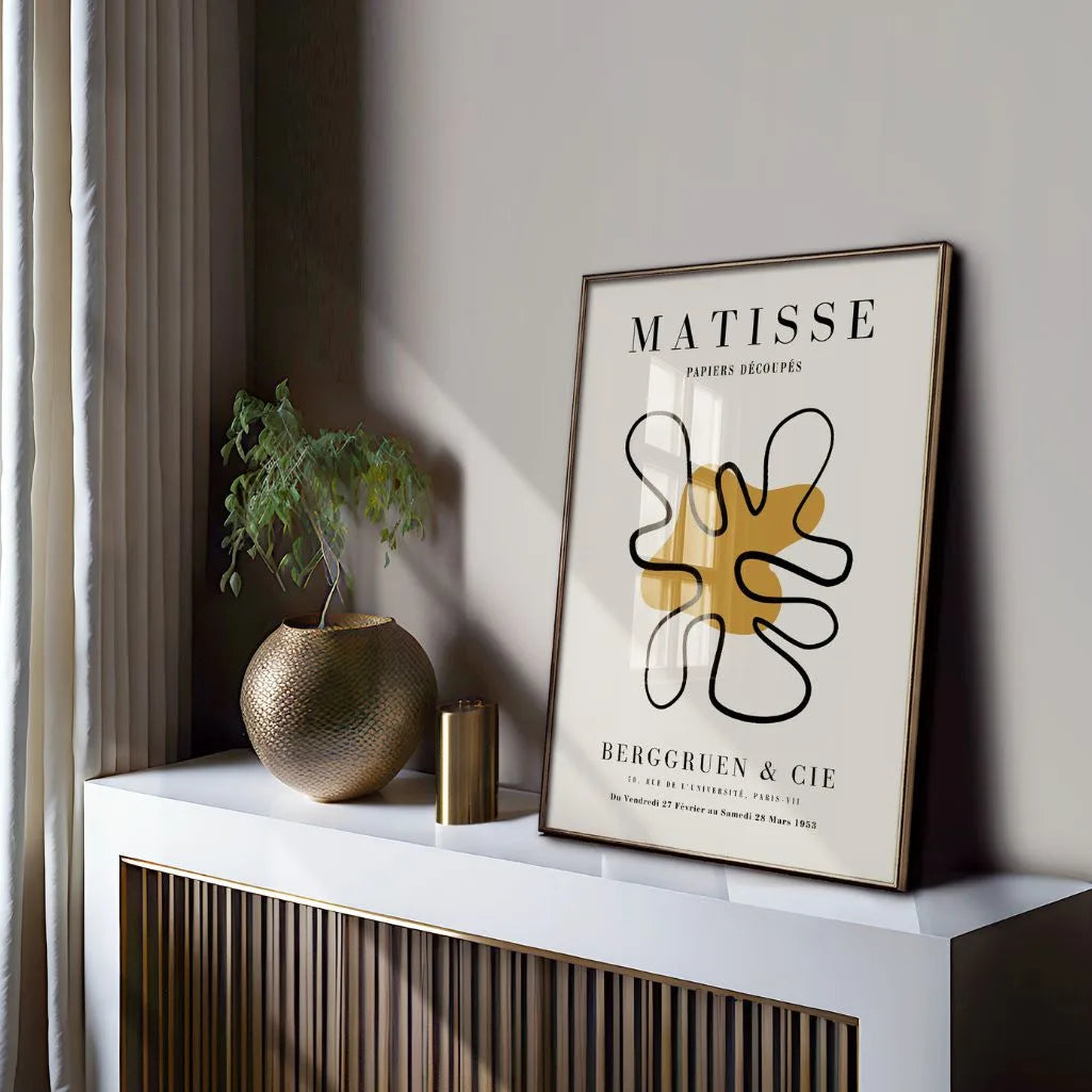 Póster Matisse Acento Mostaza Minimalista