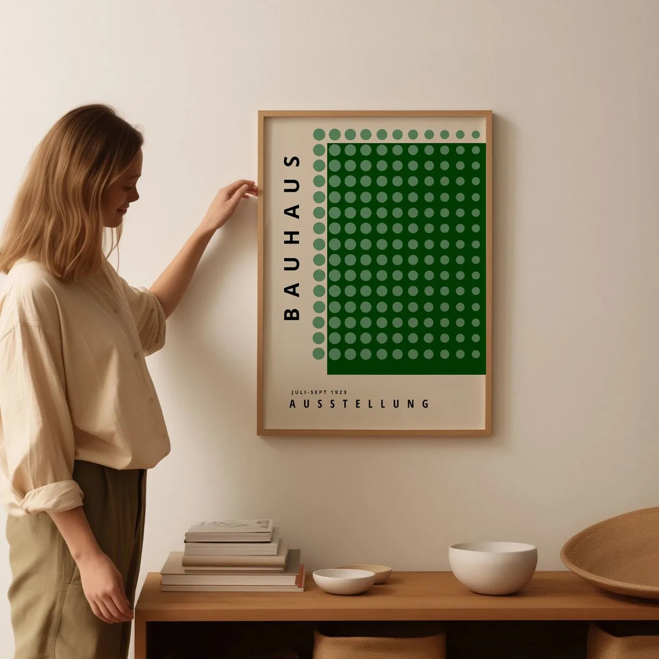 Bauhaus Verde Sereno Póster