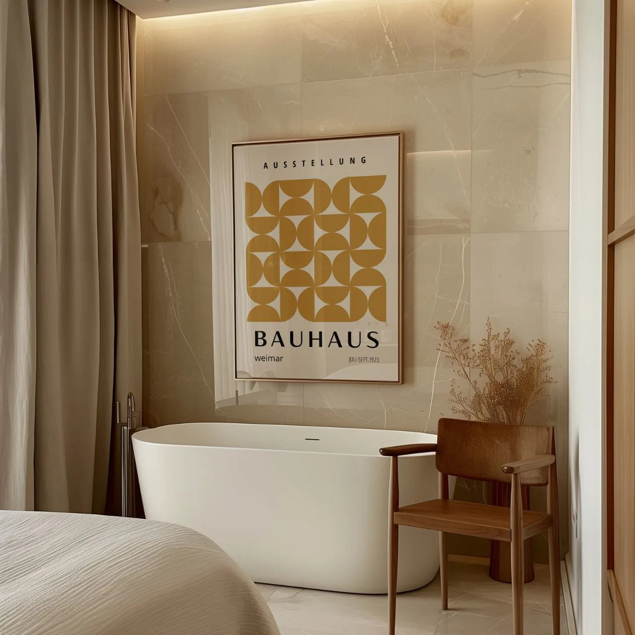 Bauhaus Dorado Equilibrio Póster