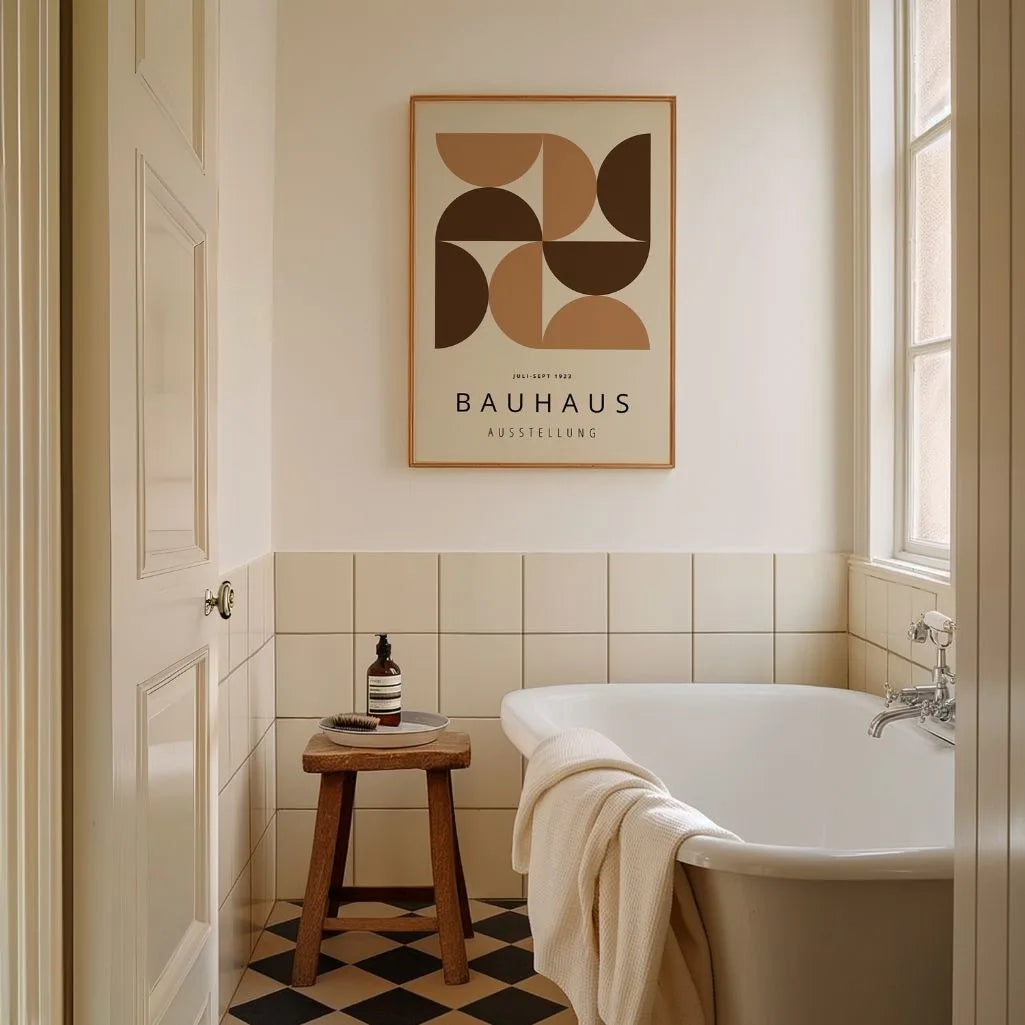 Bauhaus Marrón Cálido Póster