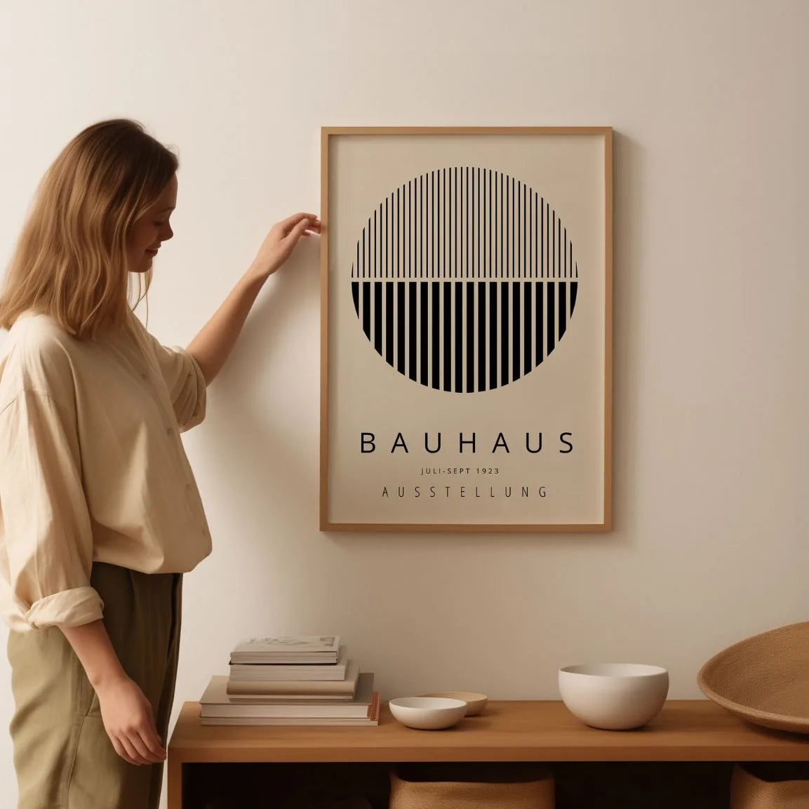 Póster Bauhaus Círculo a Rayas