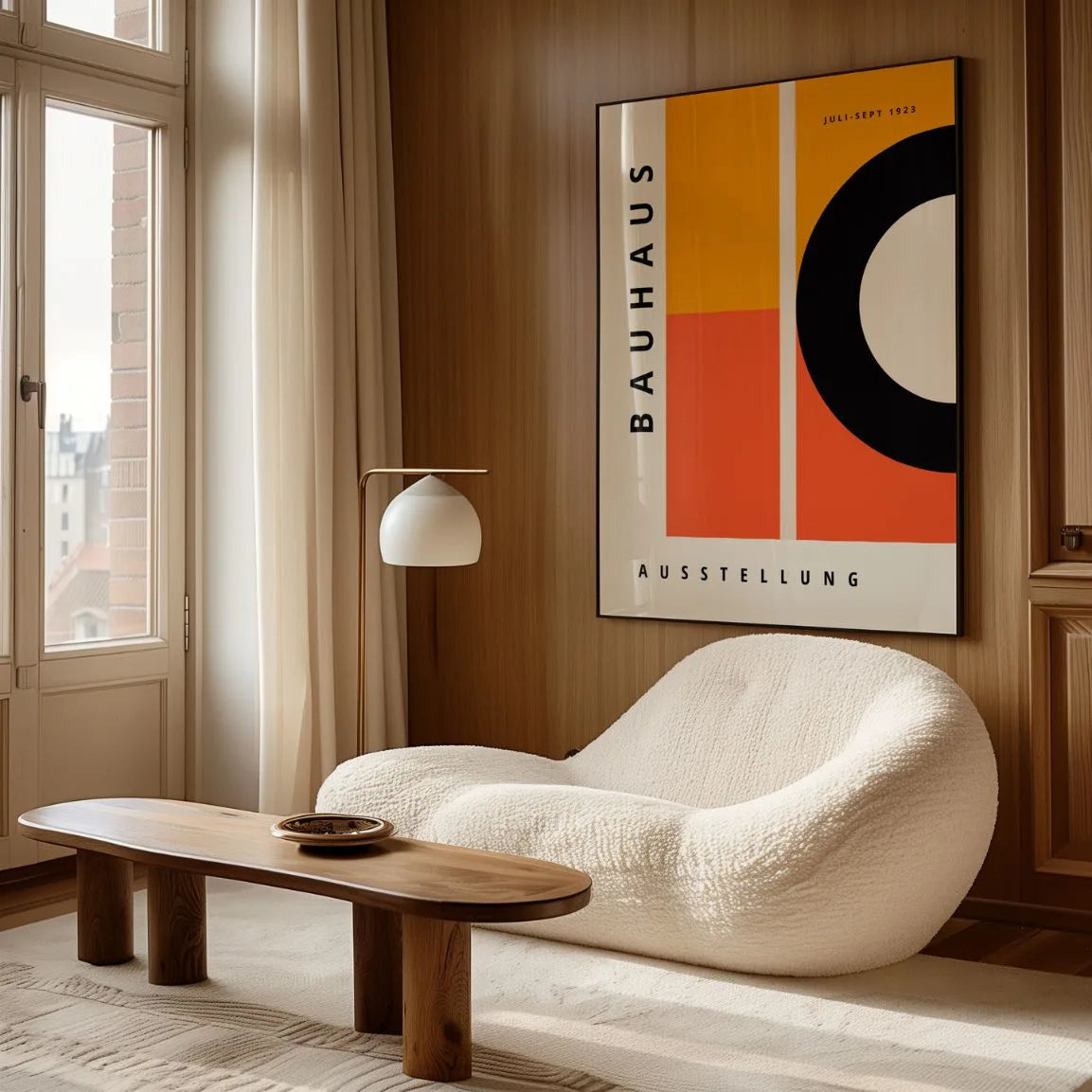 Bauhaus Naranja Ritmo Póster