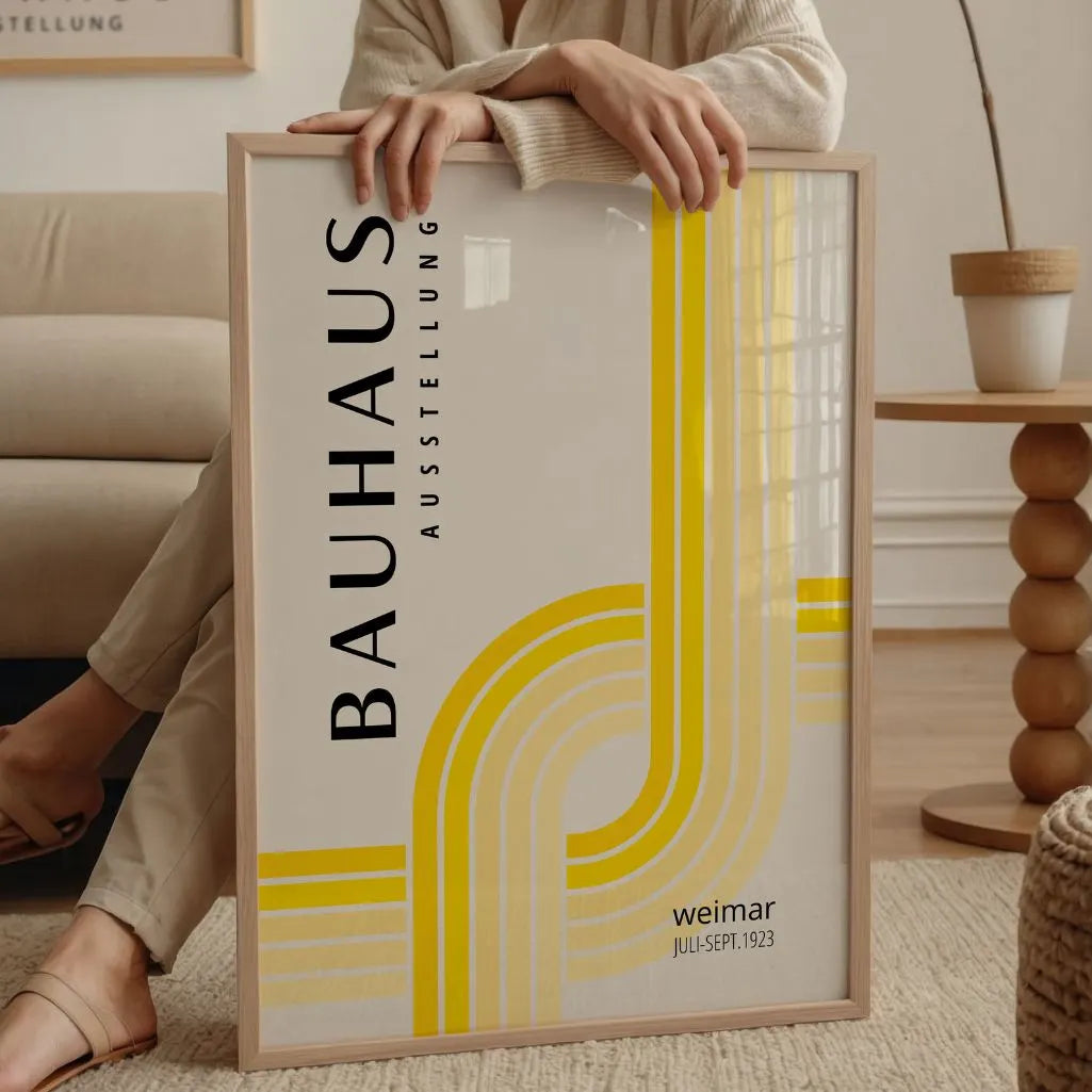 Bauhaus Amarillo Luminoso Póster