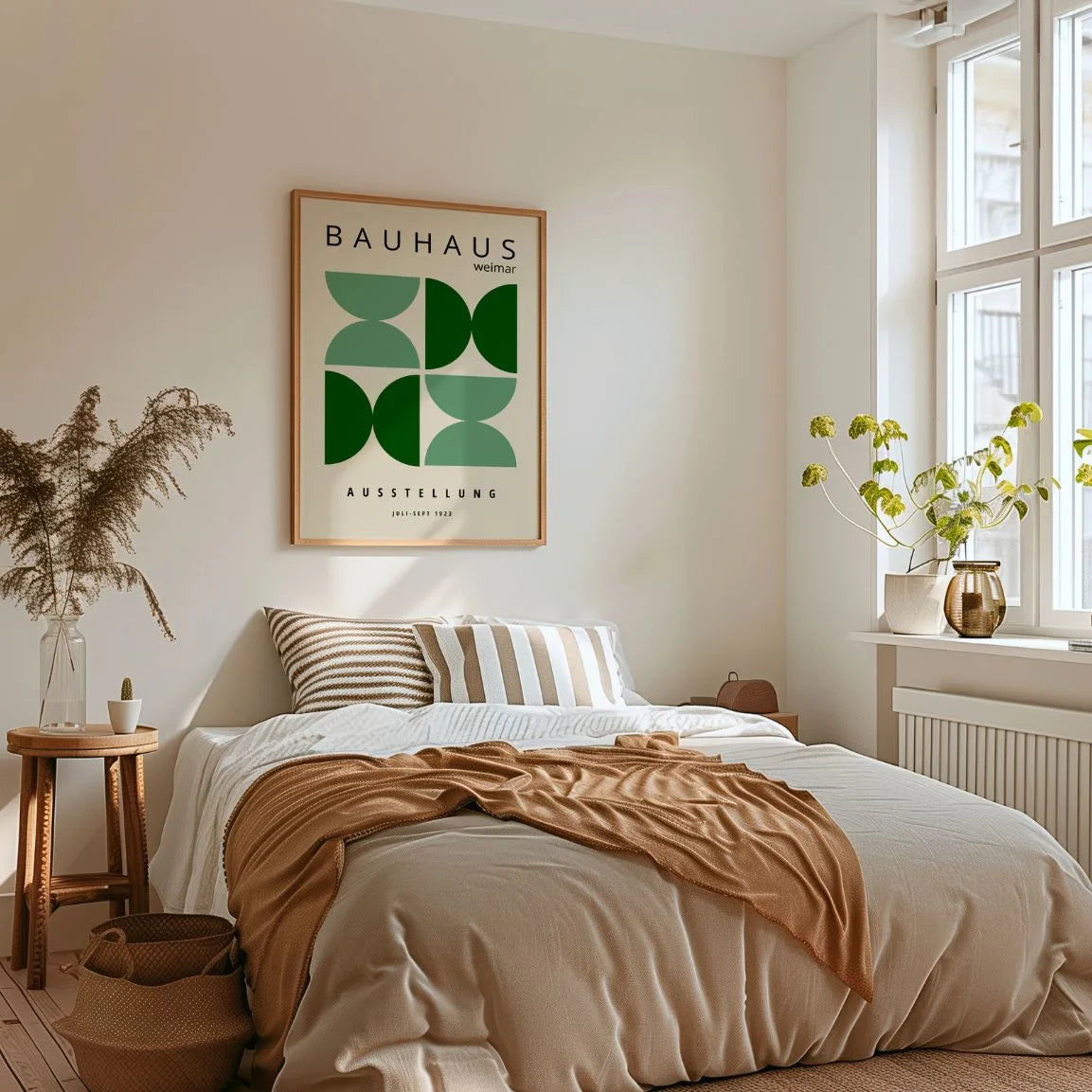 Póster Bauhaus Elementos Verdes