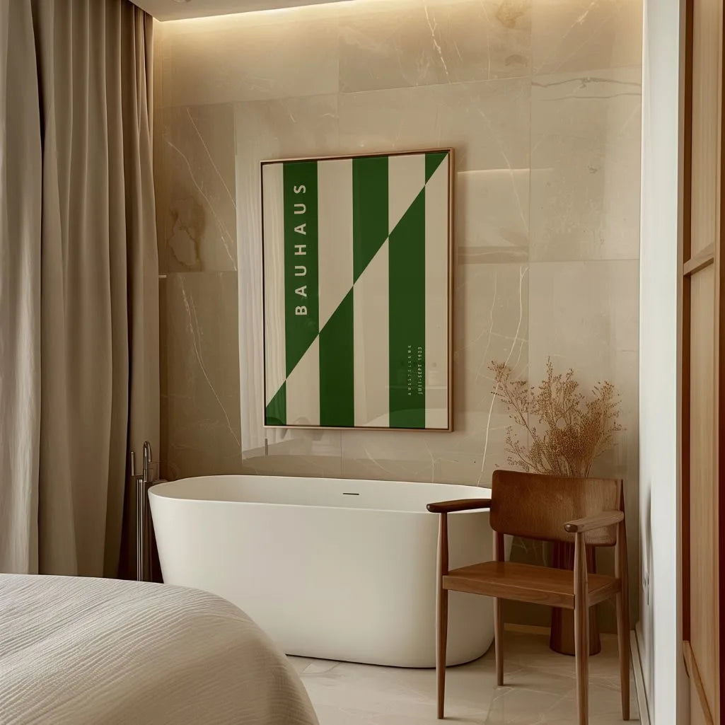 Bauhaus Verde Estructura Póster