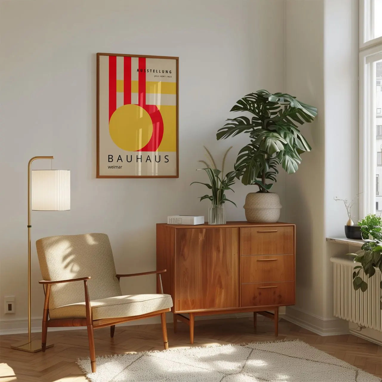 Bauhaus Rojo Amarillo Póster