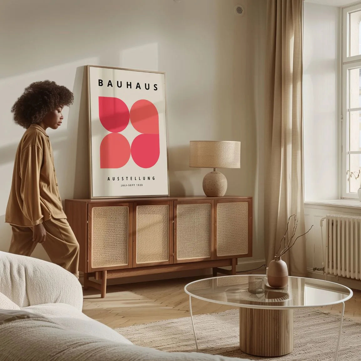 Bauhaus Formas Rojas Póster