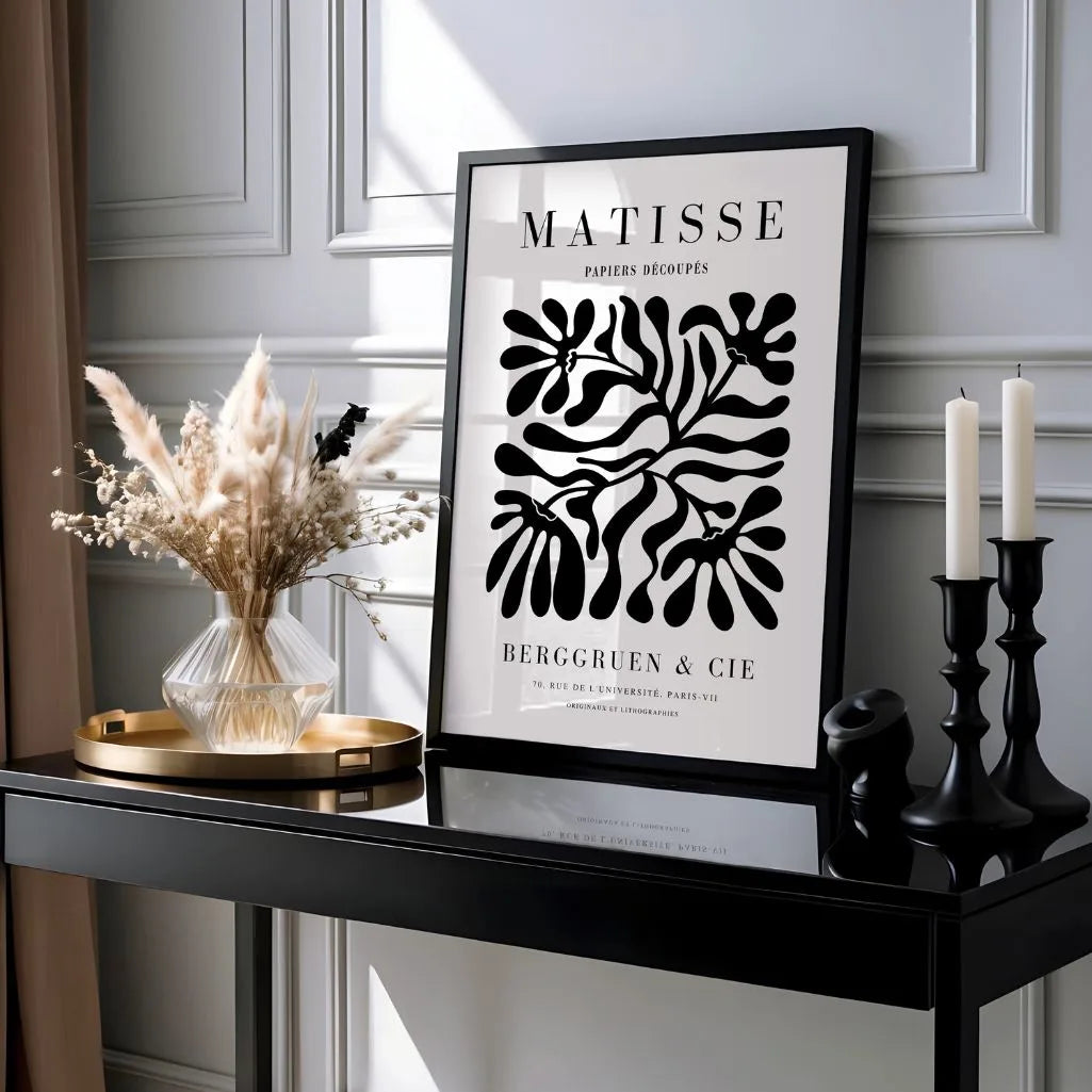 Henri Matisse – Póster Floral Negro