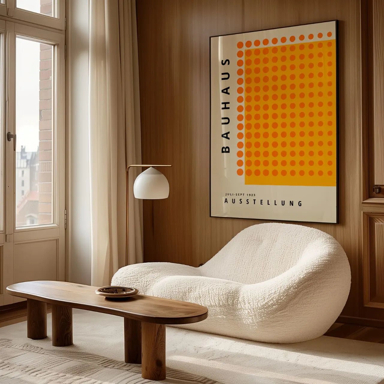 Bauhaus Naranja Ritmo Póster