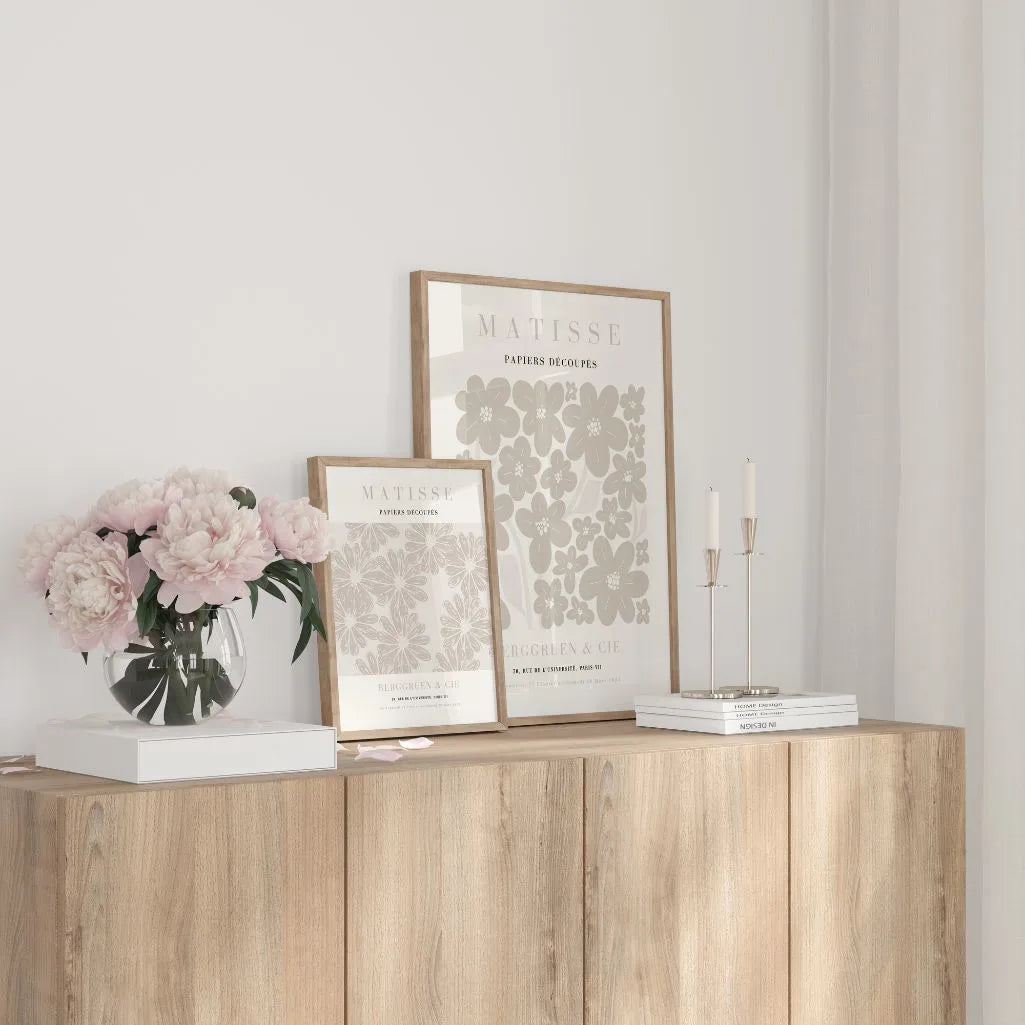 Matisse Beige Floral Póster