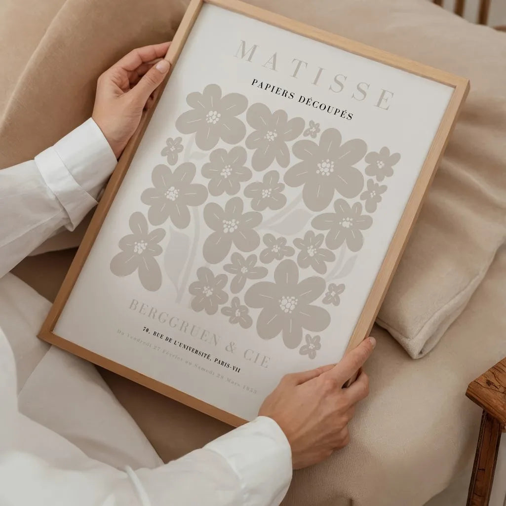 Matisse Beige Floral Póster