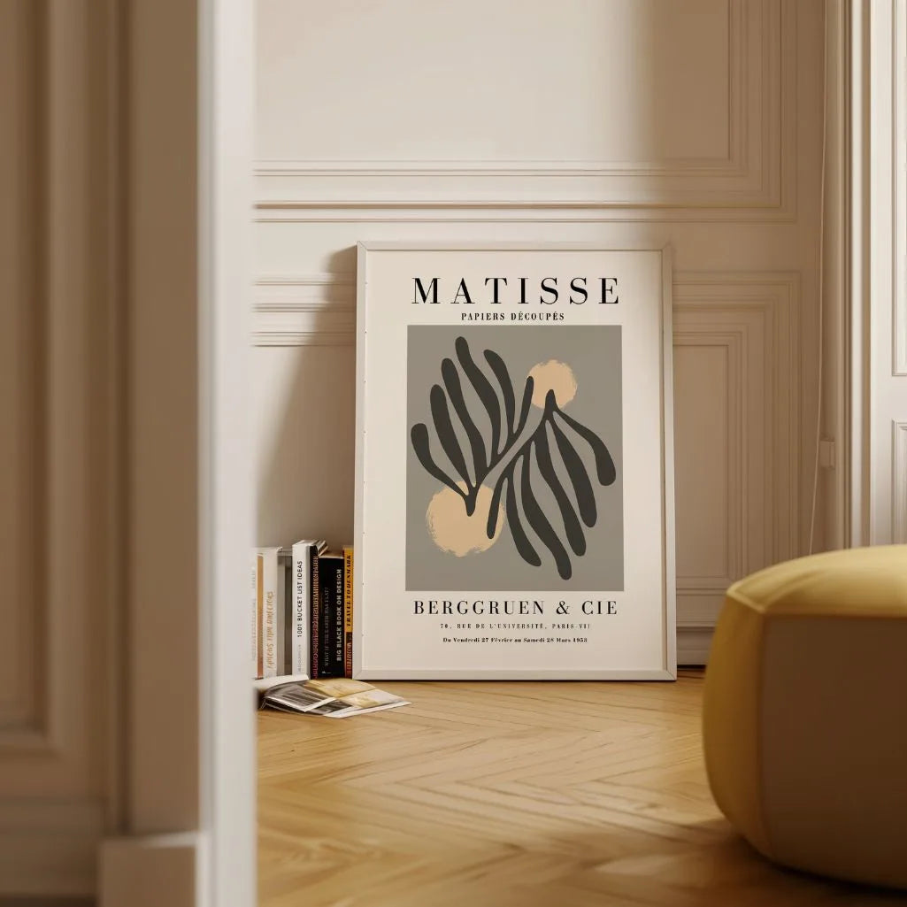 Póster Matisse Hojas Grises