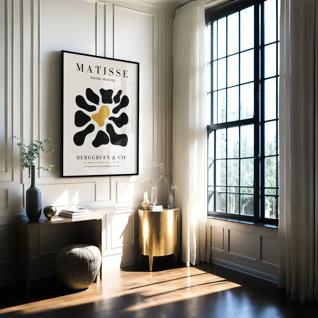 Póster Matisse Negro Mostaza Formas