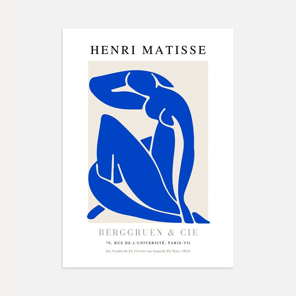Matisse Nu Bleu Azul Intenso Póster