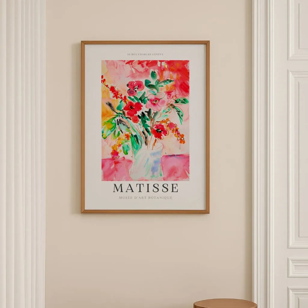 Matisse Rojo Flores Póster