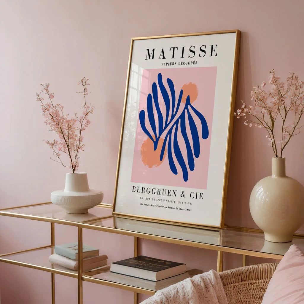 Matisse Azul Botánico Póster