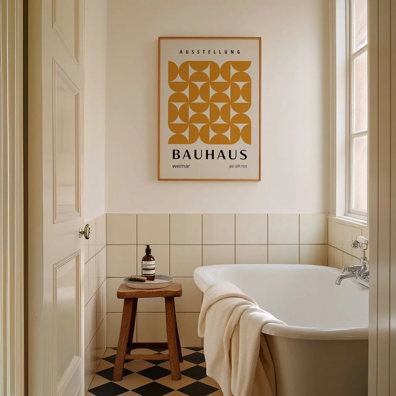 Bauhaus Dorado Equilibrio Póster