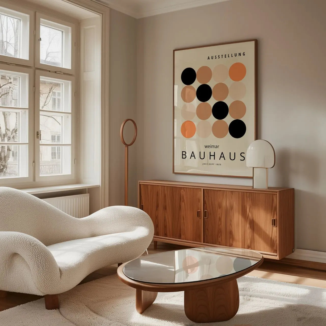 Bauhaus Beige Serenidad Póster