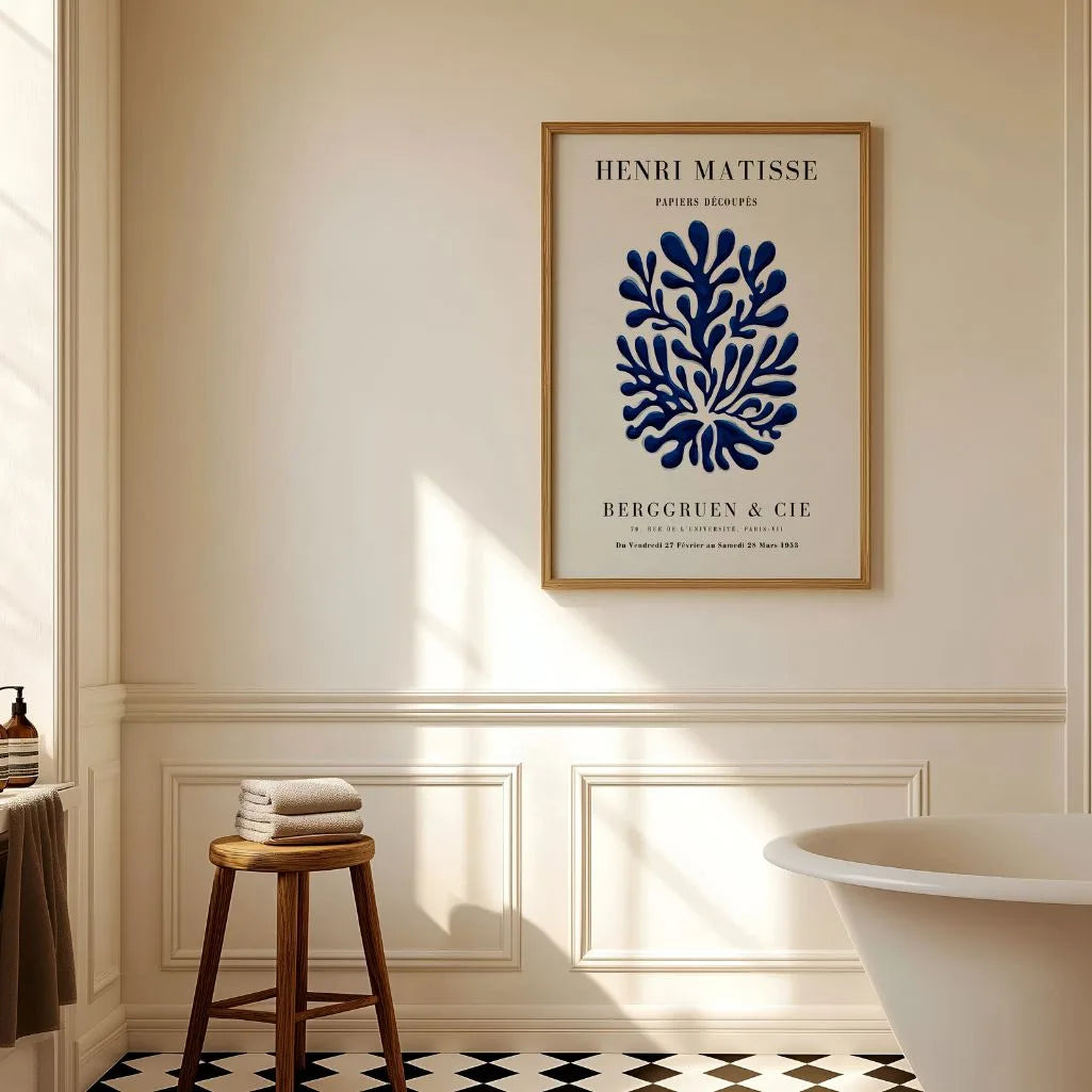 Matisse Azul Forma Póster