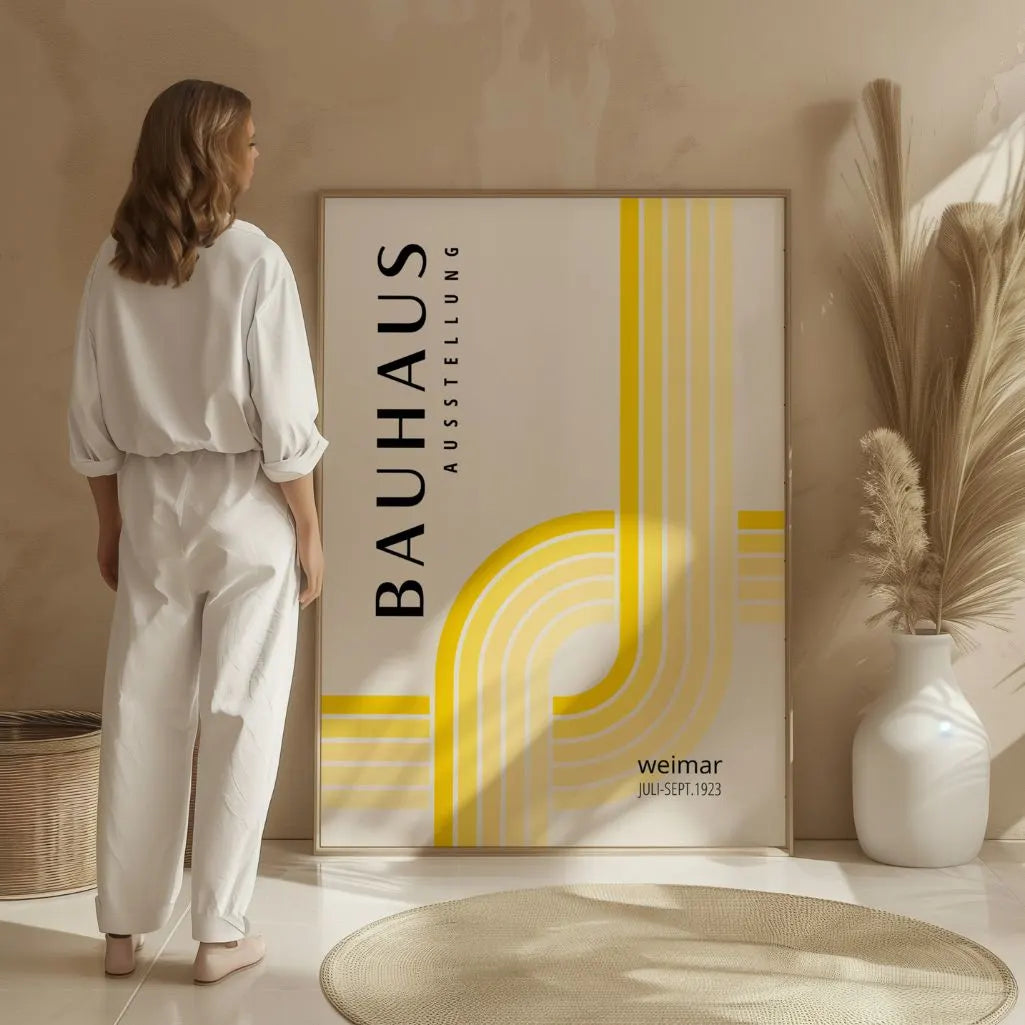 Bauhaus Amarillo Luminoso Póster