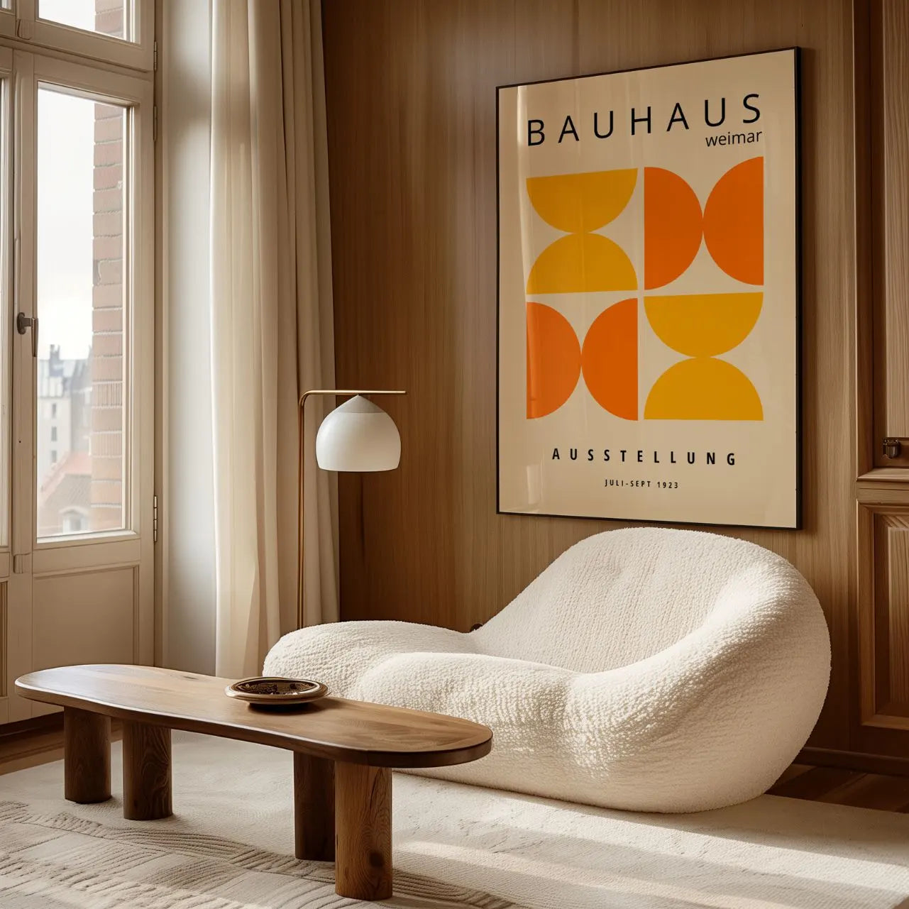 Bauhaus Naranja Vital Póster