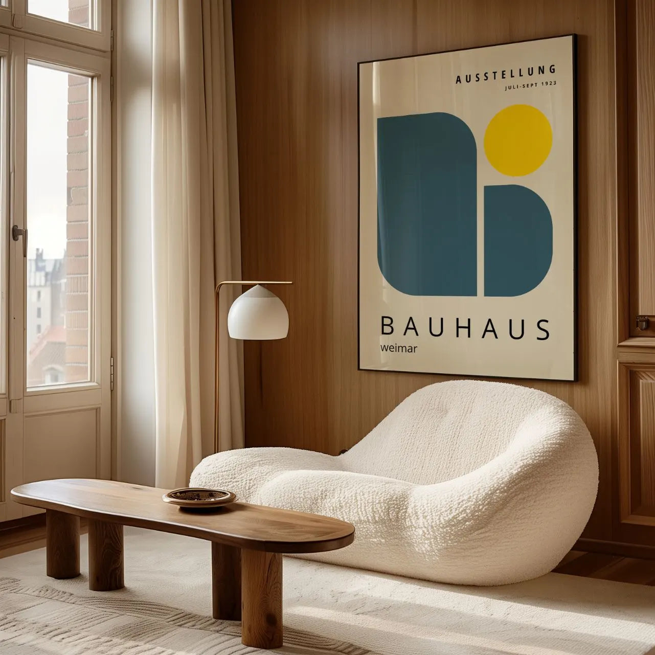 Bauhaus Azul Equilibrio Póster