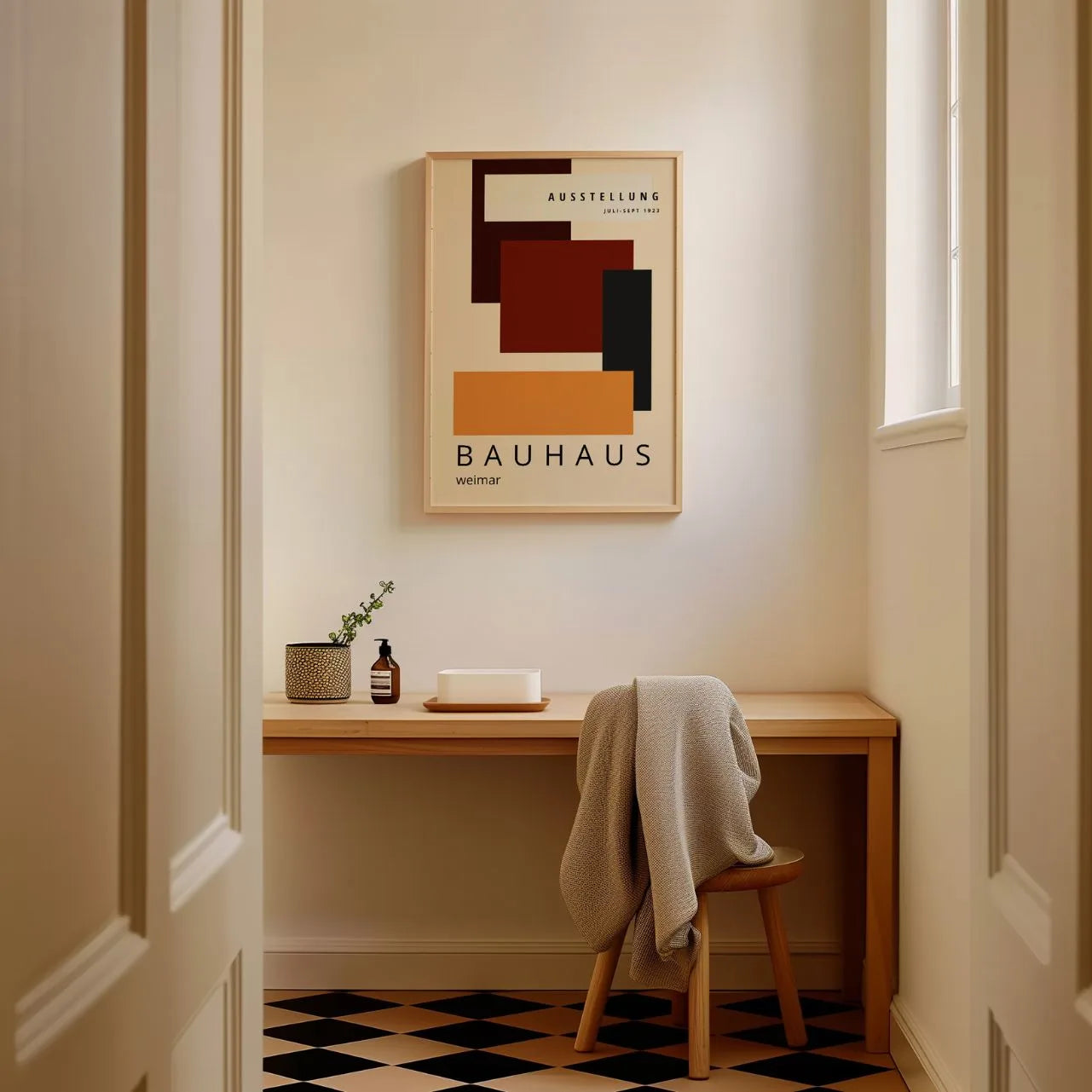 Bauhaus Naranja Profundidad Póster