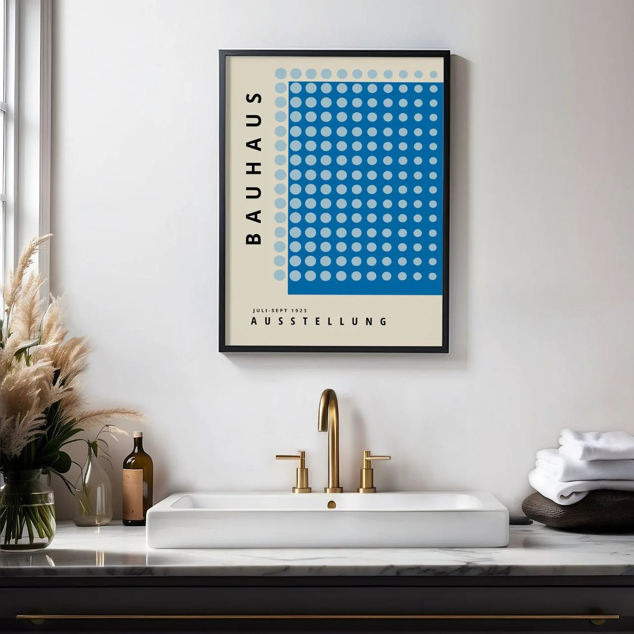 Bauhaus Azul Armonía Póster